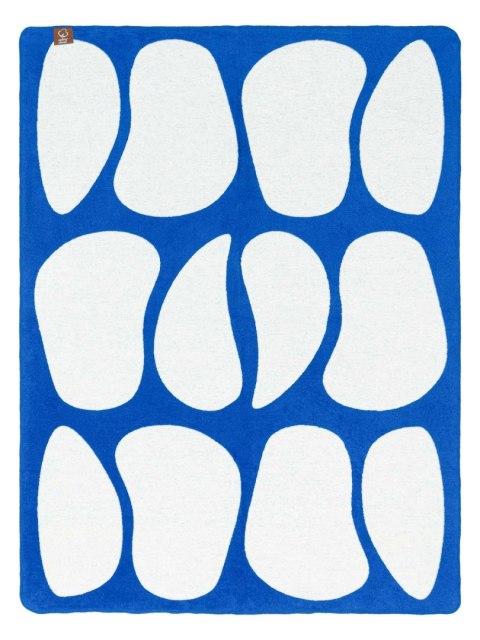 Koc bawełniany akrylowy 150x200 2137/3 Kamyczki niebieski narzuta pled wykończony szydełkiem SG Koc bawełniany akrylowy 150x200 2137/3 Kamyczki niebieski narzuta pled wykończony szydełkiem SG
