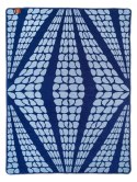 Koc bawełniany akrylowy 150x200 2138/1 Geometryczna lilia niebieski narzuta pled wykończony szydełkiem SG Koc bawełniany akrylowy 150x200 2138/1 Geometryczna lilia niebieski narzuta pled wykończony szydełkiem SG
