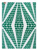 Koc bawełniany akrylowy 150x200 2138/2 Geometryczna lilia zielony narzuta pled wykończony szydełkiem SG Koc bawełniany akrylowy 150x200 2138/2 Geometryczna lilia zielony narzuta pled wykończony szydełkiem SG