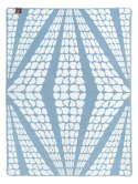 Koc bawełniany akrylowy 150x200 2138/3 Geometryczna lilia błękitny narzuta pled wykończony szydełkiem SG Koc bawełniany akrylowy 150x200 2138/3 Geometryczna lilia błękitny narzuta pled wykończony szydełkiem SG