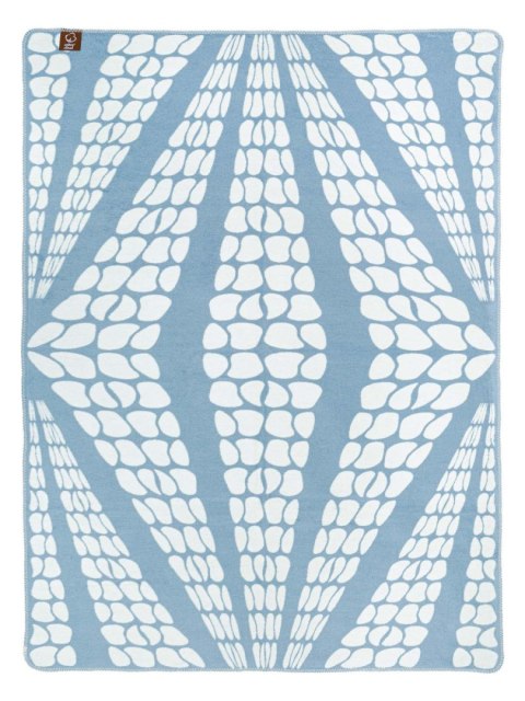 Koc bawełniany akrylowy 150x200 2138/3 Geometryczna lilia błękitny narzuta pled wykończony szydełkiem SG Koc bawełniany akrylowy 150x200 2138/3 Geometryczna lilia błękitny narzuta pled wykończony szydełkiem SG
