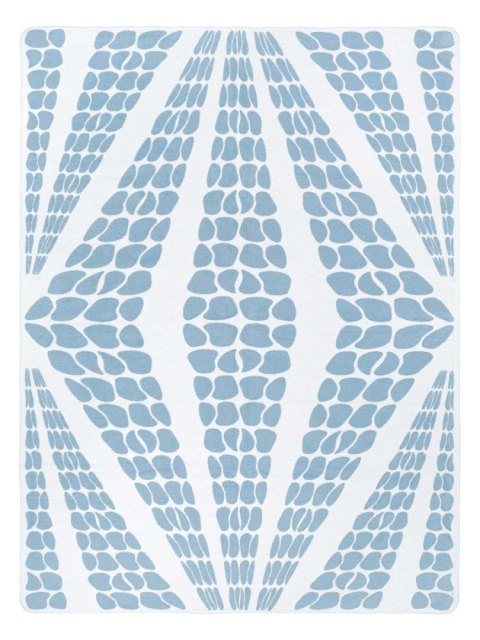Koc bawełniany akrylowy 150x200 2138/3 Geometryczna lilia błękitny narzuta pled wykończony szydełkiem SG Koc bawełniany akrylowy 150x200 2138/3 Geometryczna lilia błękitny narzuta pled wykończony szydełkiem SG