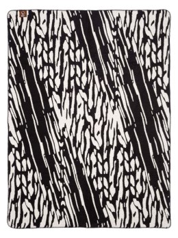 Koc bawełniany akrylowy 150x200 2141/2 Zebra biały czarny narzuta pled wykończony szydełkiem