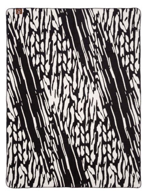 Koc bawełniany akrylowy 150x200 2141/2 Zebra biały czarny narzuta pled wykończony szydełkiem Koc bawełniany akrylowy 150x200 2141/2 Zebra biały czarny narzuta pled wykończony szydełkiem