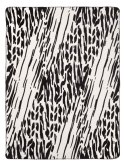 Koc bawełniany akrylowy 150x200 2141/2 Zebra biały czarny narzuta pled wykończony szydełkiem Koc bawełniany akrylowy 150x200 2141/2 Zebra biały czarny narzuta pled wykończony szydełkiem