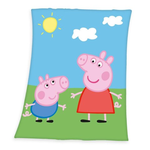 Koc dziecięcy 130x160 Świnka Peppa niebieski polarowy H24 Koc dziecięcy 130x160 Świnka Peppa niebieski polarowy H24