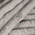 Koc narzuta 170x210 Soft beżowy z mikrofibry prążki D91 Koc narzuta 170x210 Soft beżowy z mikrofibry prążki D91