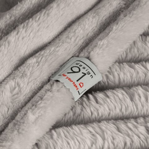 Koc narzuta 70x160 Soft beżowy z mikrofibry prążki na fotel D91 Koc narzuta 70x160 Soft beżowy z mikrofibry prążki na fotel D91