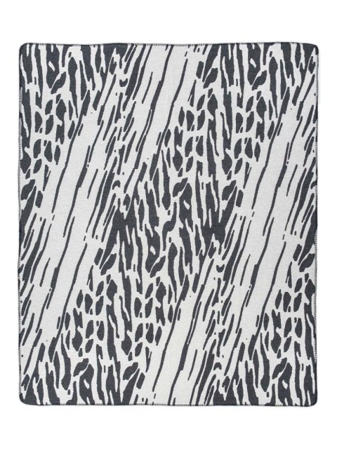 Narzuta pled 165x200 2141-2P Zebra czarny biały koc wykończony szydełkiem RAW Narzuta pled 165x200 2141-2P Zebra czarny biały koc wykończony szydełkiem RAW