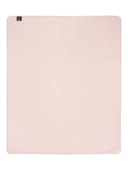 Narzuta pled 165x200 2149-2P Zygzak pudrowy koc wykończony szydełkiem RAW