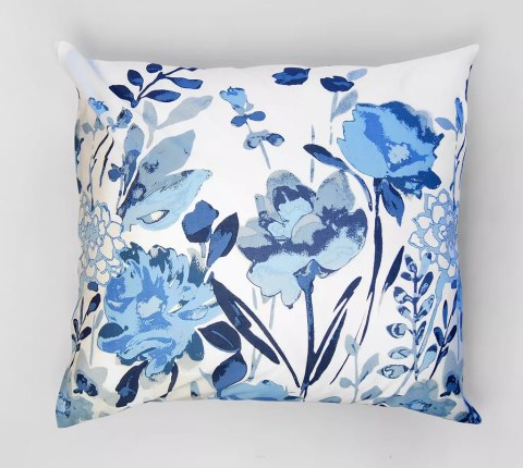 Pościel bawełniana 220x200 Flo błękitna biała liście kwiaty Bielbaw Premium Pościel bawełniana 220x200 Flo błękitna biała liście kwiaty Bielbaw Premium