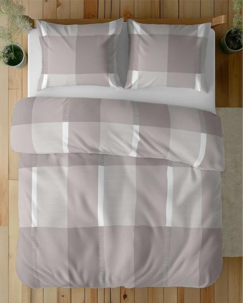 Pościel bawełniana 220x200 beżowa kratka 5257 B Bawełna 2024 Pościel bawełniana 220x200 beżowa kratka 5257 B Bawełna 2024