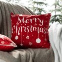 Poszewka świąteczna 45x45 Chp 121 czerwona biała Merry Christmas welurowa PŚ 23 Eurofirany Poszewka świąteczna 45x45 Chp 121 czerwona biała Merry Christmas welurowa PŚ 23 Eurofirany