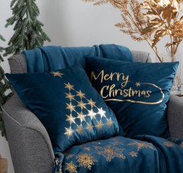 Poszewka świąteczna 45x45 Joy 2 granatowa złota Merry Christmas PŚ 23 Eurofirany