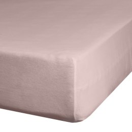 Prześcieradło z gumką 120x200 Gładkie różowe na wysoki materac 30 cm Eurofirany