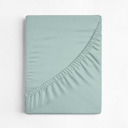 Prześcieradło z gumką 140x200 Gładkie miętowe na wysoki materac 30 cm Eurofirany