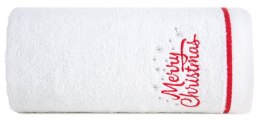 Ręcznik Gerda 3 70x140 biały Merry Christmas świąteczny 450 g/m2 Eurofirany