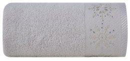 Ręcznik Joy 3 70x140 srebrny gwiazdki świąteczny 480 g/m2 Eurofirany