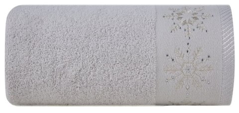 Ręcznik Joy 3 70x140 srebrny gwiazdki świąteczny 480 g/m2 Eurofirany Ręcznik Joy 3 70x140 srebrny gwiazdki świąteczny 480 g/m2 Eurofirany
