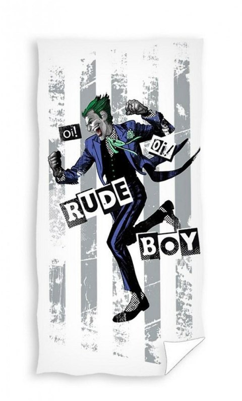 Ręcznik dziecięcy 70x140 Batman szary pasy plażowy bawełniany C24 Ręcznik dziecięcy 70x140 Batman szary pasy plażowy bawełniany C24
