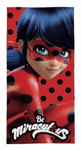 Ręcznik dziecięcy 70x140 Ladybug czerwony czarny bawełniany LB 03 BT