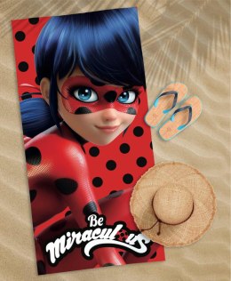 Ręcznik dziecięcy 70x140 Ladybug czerwony czarny bawełniany LB 03 BT