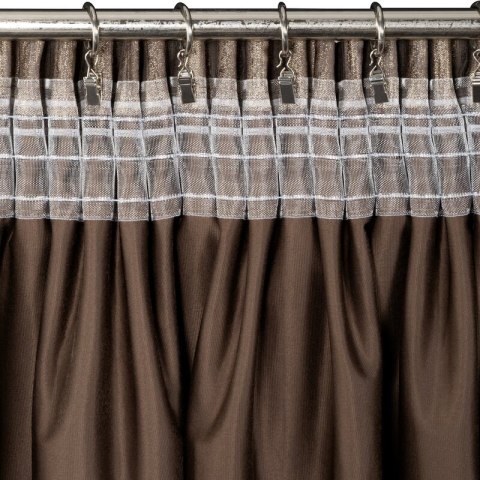 Zasłona 140x270 Estel kawowa welurowa gotowa na taśmie Eurofirany Zasłona 140x270 Estel kawowa welurowa gotowa na taśmie Eurofirany
