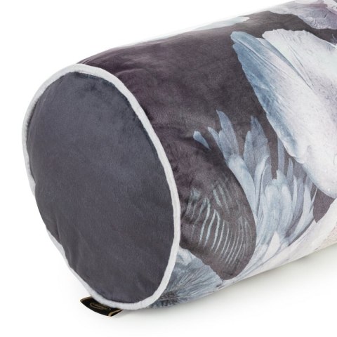 Poduszka dekoracyjna 48x20 Velvet fioletowa biała kwiaty wałek Eurofirany Poduszka dekoracyjna 48x20 Velvet fioletowa biała kwiaty wałek Eurofirany