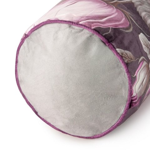 Poduszka dekoracyjna 48x20 Velvet fioletowa kwiaty liście wałek Eurofirany Poduszka dekoracyjna 48x20 Velvet fioletowa kwiaty liście wałek Eurofirany