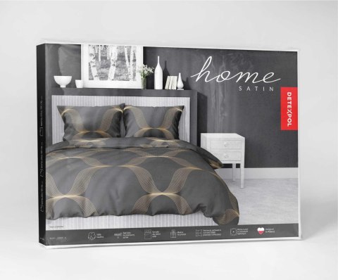Pościel satynowa 140x200 czarna złota ornament 5088 A Home Satin 11 Pościel satynowa 140x200 czarna złota ornament 5088 A Home Satin 11