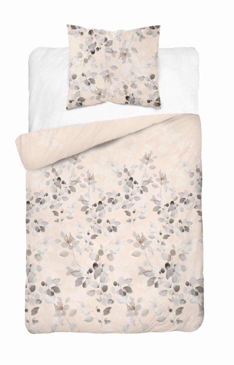 Pościel satynowa 140x200 kremowa beżowa jasna liście 5084 B Home Satin 11 Pościel satynowa 140x200 kremowa beżowa jasna liście 5084 B Home Satin 11