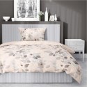 Pościel satynowa 140x200 kremowa beżowa jasna liście 5084 B Home Satin 11 Pościel satynowa 140x200 kremowa beżowa jasna liście 5084 B Home Satin 11