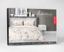 Pościel satynowa 140x200 kremowa beżowa jasna liście 5084 B Home Satin 11 Pościel satynowa 140x200 kremowa beżowa jasna liście 5084 B Home Satin 11
