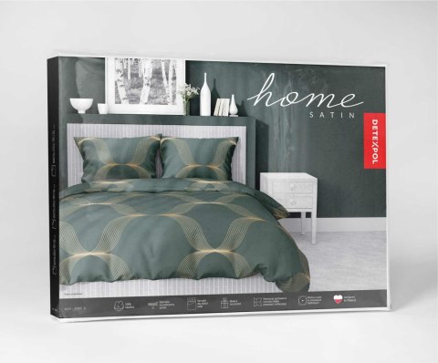 Pościel satynowa 140x200 zielona butelkowa złota ornament 5088 B Home Satin 11 Pościel satynowa 140x200 zielona butelkowa złota ornament 5088 B Home Satin 11