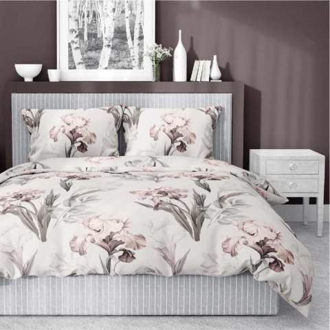 Pościel satynowa 160x200 kremowa ciemna szara jasna kwiaty 5089 B Home Satin 11 Pościel satynowa 160x200 kremowa ciemna szara jasna kwiaty 5089 B Home Satin 11