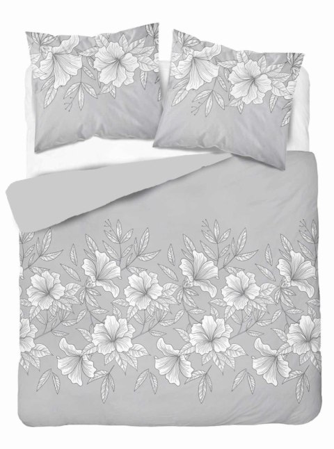 Pościel satynowa 160x200 szara biała kwiaty liście 5086 B Home Satin 11 Pościel satynowa 160x200 szara biała kwiaty liście 5086 B Home Satin 11