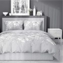 Pościel satynowa 160x200 szara biała kwiaty liście 5086 B Home Satin 11 Pościel satynowa 160x200 szara biała kwiaty liście 5086 B Home Satin 11