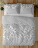 Pościel satynowa 160x200 szara biała kwiaty liście 5086 B Home Satin 11 Pościel satynowa 160x200 szara biała kwiaty liście 5086 B Home Satin 11