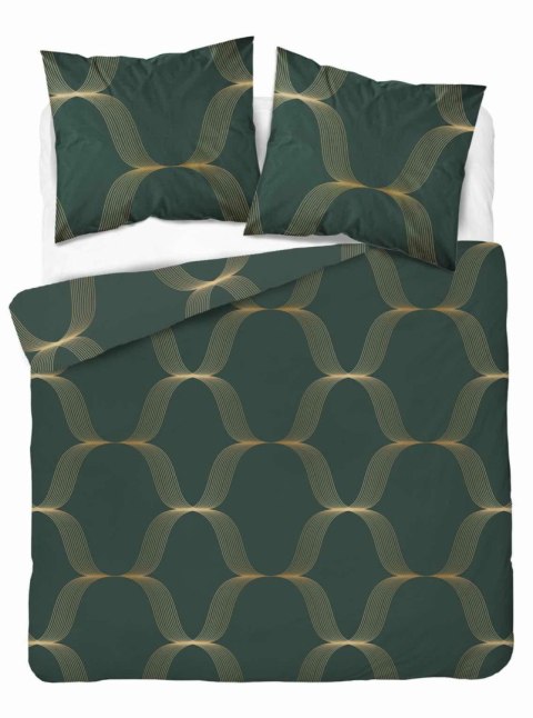 Pościel satynowa 160x200 zielona butelkowa złota ornament 5088 B Home Satin 11 Pościel satynowa 160x200 zielona butelkowa złota ornament 5088 B Home Satin 11