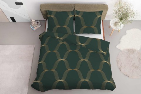 Pościel satynowa 160x200 zielona butelkowa złota ornament 5088 B Home Satin 11 Pościel satynowa 160x200 zielona butelkowa złota ornament 5088 B Home Satin 11
