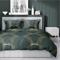 Pościel satynowa 160x200 zielona butelkowa złota ornament 5088 B Home Satin 11 Pościel satynowa 160x200 zielona butelkowa złota ornament 5088 B Home Satin 11