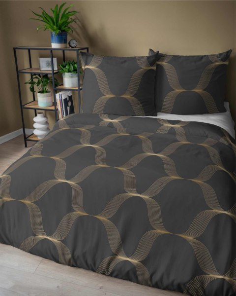 Pościel satynowa 220x200 czarna złota ornament 5088 A Home Satin 11 Pościel satynowa 220x200 czarna złota ornament 5088 A Home Satin 11