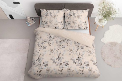 Pościel satynowa 220x200 kremowa beżowa jasna liście 5084 B Home Satin 11 Pościel satynowa 220x200 kremowa beżowa jasna liście 5084 B Home Satin 11