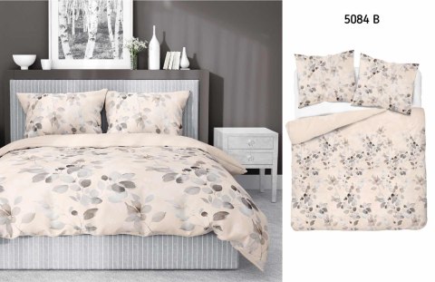 Pościel satynowa 220x200 kremowa beżowa jasna liście 5084 B Home Satin 11 Pościel satynowa 220x200 kremowa beżowa jasna liście 5084 B Home Satin 11