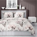 Pościel satynowa 220x200 kremowa ciemna szara jasna kwiaty 5089 B Home Satin 11 Pościel satynowa 220x200 kremowa ciemna szara jasna kwiaty 5089 B Home Satin 11