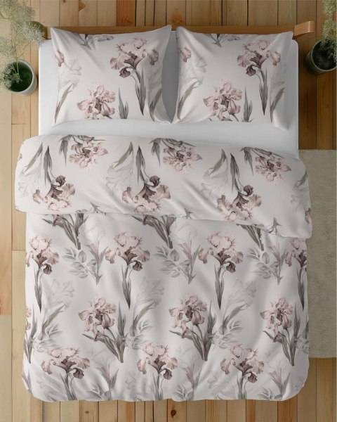 Pościel satynowa 220x200 kremowa ciemna szara jasna kwiaty 5089 B Home Satin 11 Pościel satynowa 220x200 kremowa ciemna szara jasna kwiaty 5089 B Home Satin 11