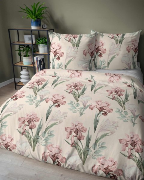 Pościel satynowa 220x200 kremowa różowa zielona kwiaty 5089 A Home Satin 11 Pościel satynowa 220x200 kremowa różowa zielona kwiaty 5089 A Home Satin 11