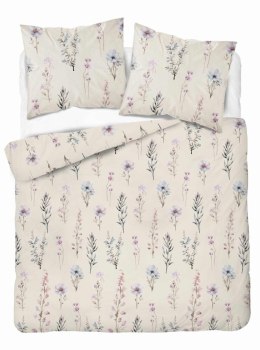 Pościel satynowa 220x200 kremowa różowa zielona kwiaty 5091 A Home Satin 11