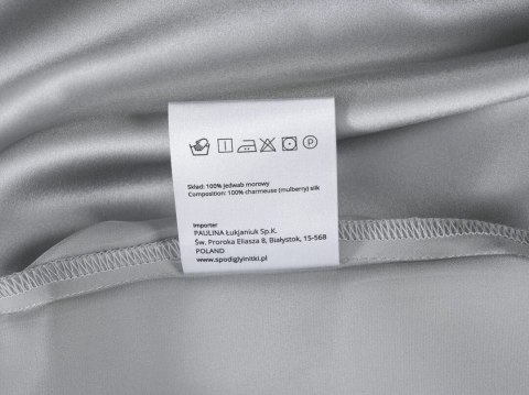 Poszewka jedwabna 70x80 szara jednobarwna Premium Poszewka jedwabna 70x80 szara jednobarwna Premium