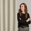 Zasłona 140x270 Rita capucino gotowa na taśmie żabki tunel agrafki Eurofirany Zasłona 140x270 Rita capucino gotowa na taśmie żabki tunel agrafki Eurofirany